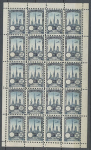 1922 Meeting a rien Rouen feuillet complet 20 essais Neuf Bleu m tallique N3867