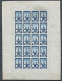 1922 Meeting a rien Rouen feuillet de 20 essais Neuf Bleu non dentel .  N3876