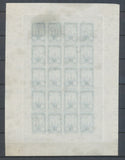 1922 Meeting a rien Rouen feuillet de 20 essais Neuf Bleu non dentel .  N3876