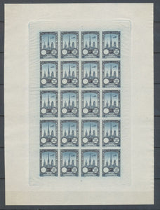 1922 Meeting a rien Rouen feuillet 20 essais Neuf Bleu fonc  non dentel  N3877