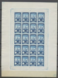 1922 Meeting a rien Rouen feuillet de 20 essais Neuf Bleu vif non dentel  N3880