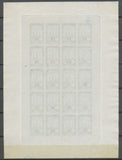 1922 Meeting a rien Rouen feuillet de 20 essais Neuf Bleu vif non dentel  N3880