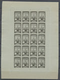 1922 Meeting a rien Rouen feuillet 20 essais Gris vert Noir non dentel  N3881