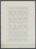1922 Meeting a rien Rouen feuillet de 20 essais Neuf Bleu non dentel .  N3884