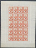 1922 Meeting a rien Rouen feuillet de 20 essais Neuf Rouge non dentel .  N3885