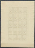 1922 Meeting a rien Rouen feuillet 20 essais Neuf Noir jaune non dentel  N3889