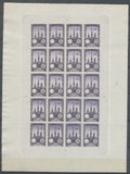 1922 Meeting a rien Rouen feuillet de 20 essais Neuf Violet non dentel .  N3891
