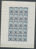 1922 Meeting a rien Rouen feuillet de 20 essais Neuf Bleu non dentel .  N3892