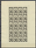 1922 Meeting a rien Rouen feuillet 20 essais Noir gris jaune non dentel  N3897