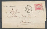 1868 Lettre N°32 80c rose pour Amsterdam CAD Ambulant Lyon à Paris B. TB N3915