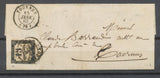 1867 Lettre taxe Carré N°3 15c noir B, marge courte de Tournus pr Tournus N3928
