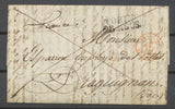 1842 Lettre en PP Turin CAD rouge entrée en France Sardaigne Antibes Sup N3934