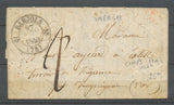 1840 Lettre CAD T12 BARJOLES VAR(78) + Boîte Rurale VARAGES B. N3947