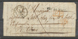 1844 Lettre en PP + PD Rge + CAD T15 DRAGUIGNAN VAR(78) Pour Turin. TB N3956