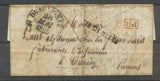 1845 Lettre en PP + PD Rge CAD T12B DRAGUIGNAN VAR(78) Pour Turin TB. N3957