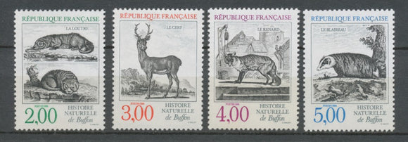 Série Nature de France. Animaux de l'Histoire naturelle, de Buffon. 4 valeurs Y2542S