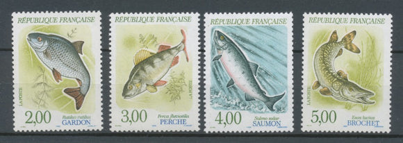 Série Nature de France. Poissons d'eau douce. 4 valeurs Y2666S