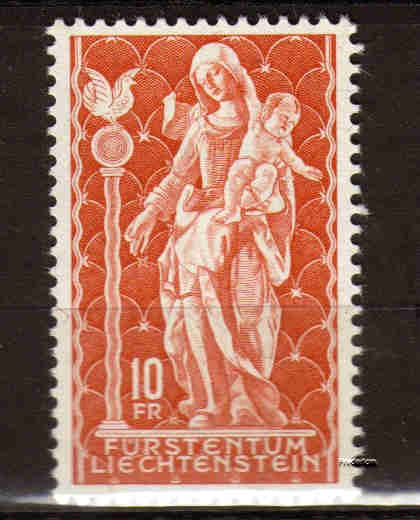 1965 Liechtenstein N°397. 10f orange. N** A31