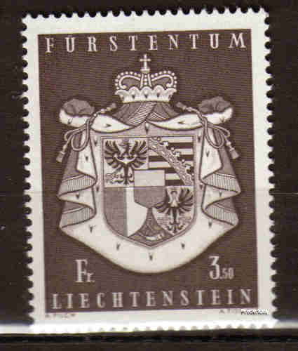 1969 Liechtenstein N°455. 3,50f Brun Lilas. Neuf luxe ** A32