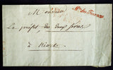 1816-18 France lettre en Franchise Mstre des Finances en Rouge AA20