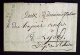 1803 France lettre marque linéaire 73 DONNEMARIE SEINE ET MARNE 35*9 noir AA2