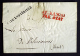 1833 France lettre Franchise Me DE L'INTERIEUR en Noir. Sup. AA38