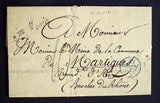 1833 France lettre PARIS Contreseing 4me Mairie en Noir AA43