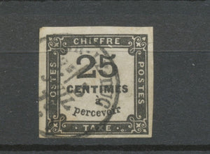 France Timbres-Taxe N°5A 25c noir Type II. TB. B2100