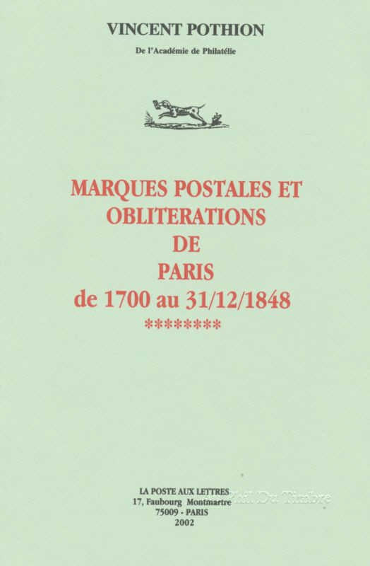 Marques postales et oblitérations Paris 1700-1848 BD19