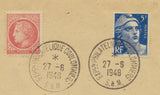1948 lettre Obl. Expo Phil. COULOMMIERS S&M C429