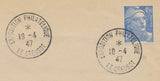 1947 lettre Obl. expo Phil. de LE CREUSOT. C450