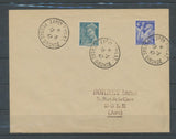 1947 lettre Obl. Expo Philatélique de PESSAC. Luxe C455