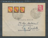 1947 Lettre obl. Expo Art et Phil. AUXERRE LUXE . C456