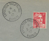 1947 lettre Obl. Expo Phil. de BIARRITZ LUXE. C464