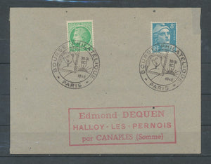 1948 lettre Obl. temp. bourse Philat. PARIS C508