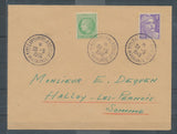 1948 lettre Obl. 1ère Expo. philatélique MARMANDE C514