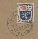 1945 Rhénanie Palatinat sur lettre Zône Française C550