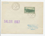 1937 Lettre Obli SALON AUTOMOBILE PARIS RARE C778