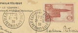 1938 Superbe CP oblitéré Expo Phil. LE VESINET. CP portant le N°18 EXTRA. C828