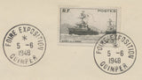 1948 Superbe lettre Obl. Foire Exposition QUIMPER. C929