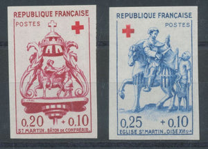 1960 France N°1278 + 1279 BDF Non dentelés Neufs luxe** COTE 110€ D1489