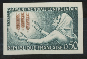 1963 France N°1379a Non dentelé Neuf luxe** COTE 46€ D1542