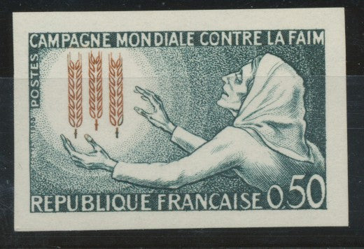 1963 France N°1379a Non dentelé Neuf luxe** COTE 46€ D1542