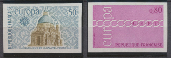 1971 France N°1676 + 1677 Europa Non dentelés Neuf luxe** COTE 125€ D1746