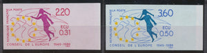 1989 France SERVICES N°100 + 101 Non dentelés Neufs luxe** COTE 77€ D2201
