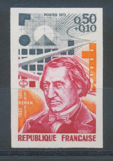 1973 France N°1745 Ernest Renan Non dentelé Neuf luxe** D2838