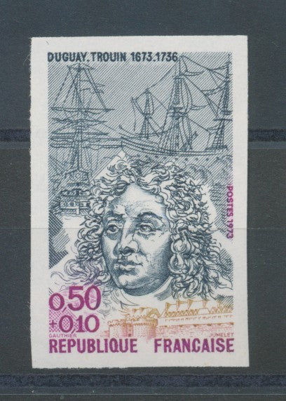 1973 France N°1748 Duguay-Trouin Non dentelé Neuf luxe** D2841