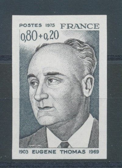 1974 France N°1827 Eugène Thomas Non dentelé Neuf luxe** D2865