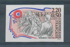 1989 France N°2565, Mirabeau Non dentelé Neuf luxe** D2939