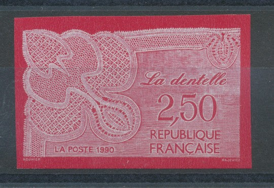 1990 France N°2631a La dentelle Non dentelé Neuf luxe** COTE 15€ D2950